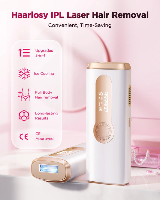 Supplier overview of the gold ice-cooling IPL hair removal device
