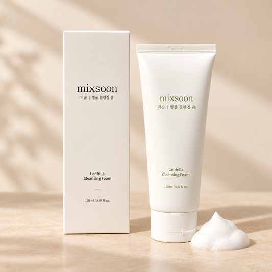Mixsoon Centella Cleansing Foam 150 ml tube and white carton