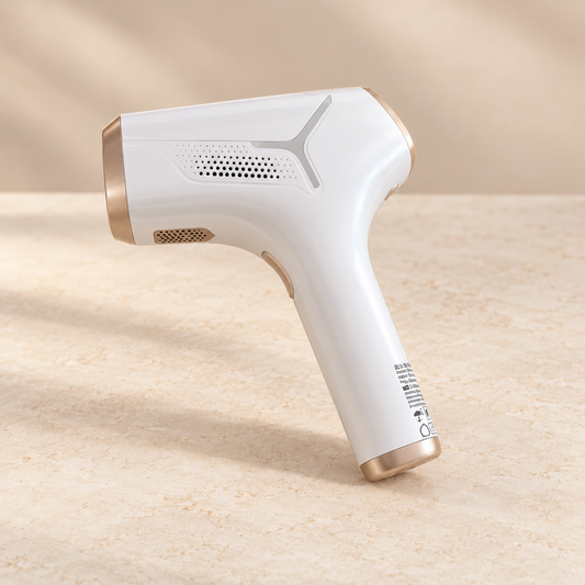 White and gold-toned IPL hair removal device
