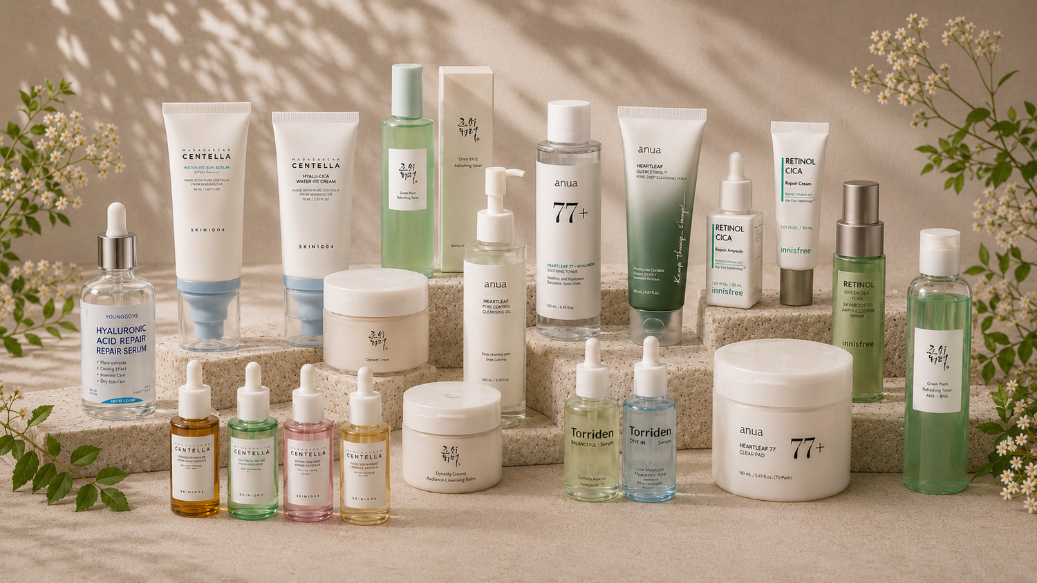Skincare collection — conductive gels and overnight masks for at-home beauty devices