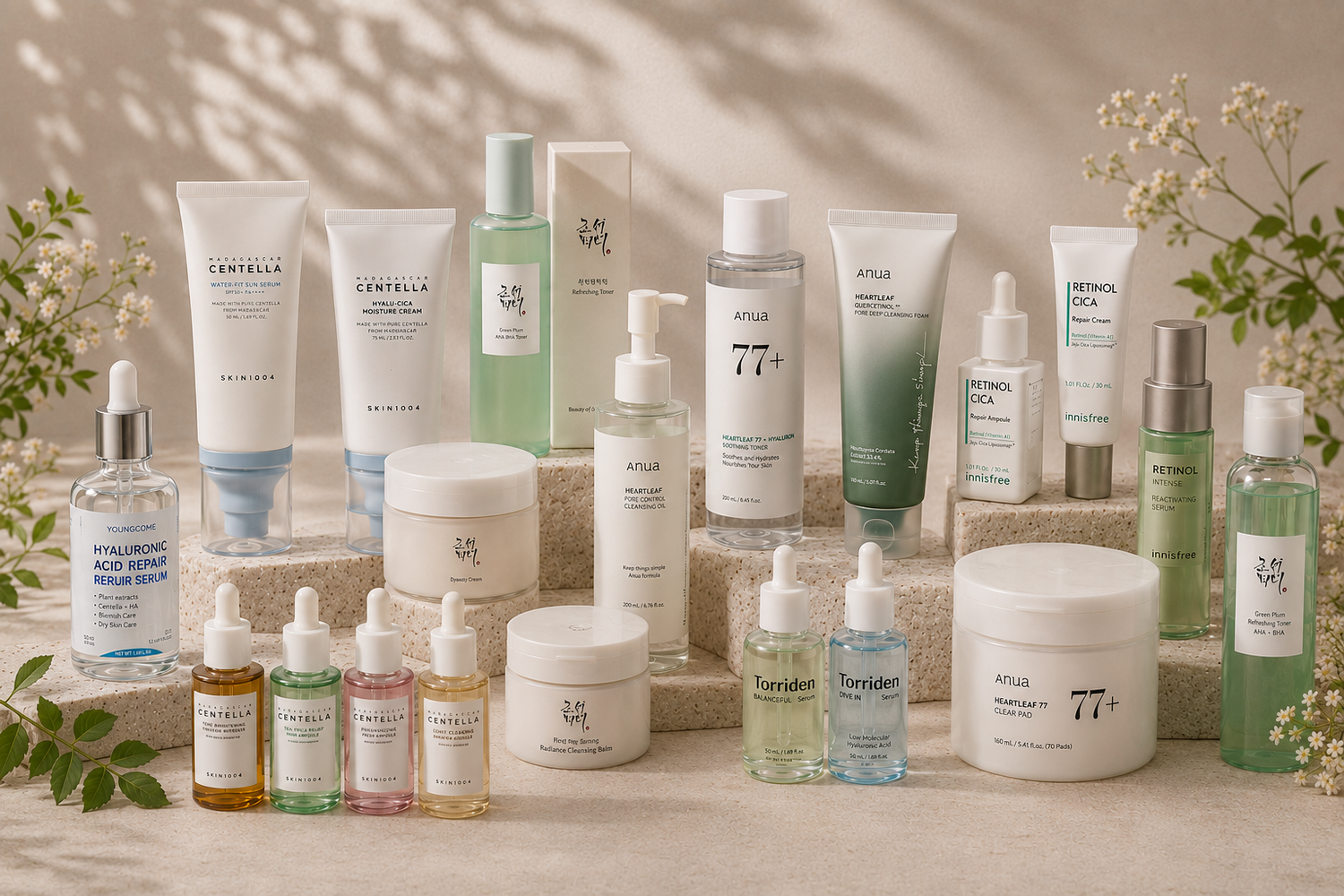 Device-compatible skincare products, conductive gels, serums and treatment essentials
