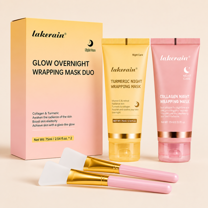 Collagen & Turmeric Night Wrapping Mask — Overnight Peel-Off Skincare