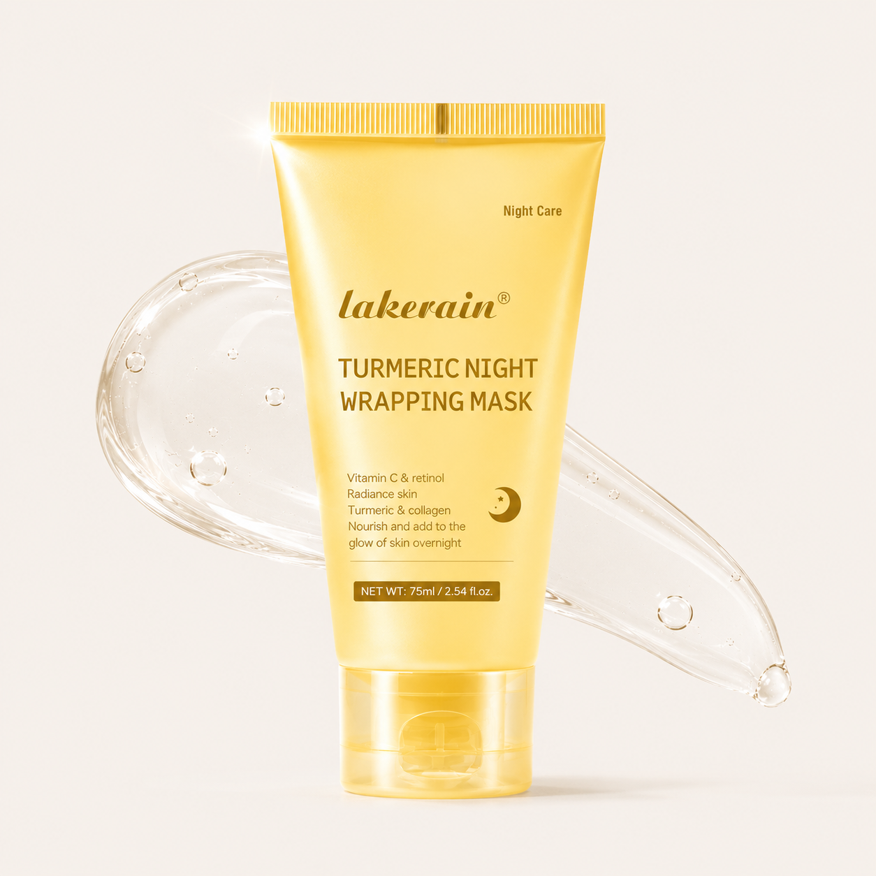 Collagen & Turmeric Night Wrapping Mask — Overnight Peel-Off Skincare