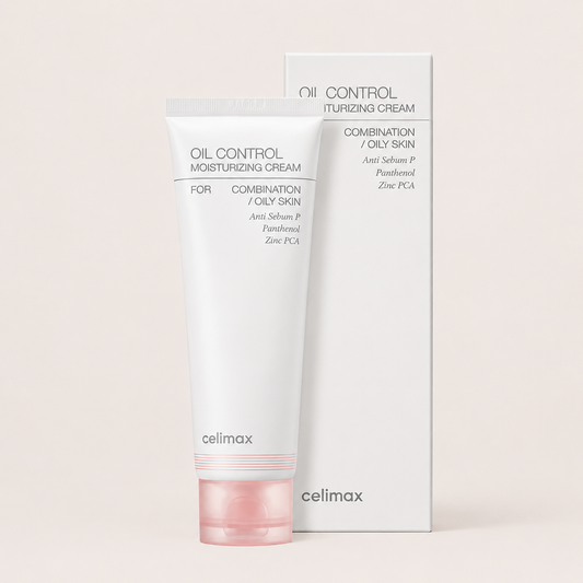 Celimax Oil Control Moisturizing Cream 80ml tube shown with its retail packaging box