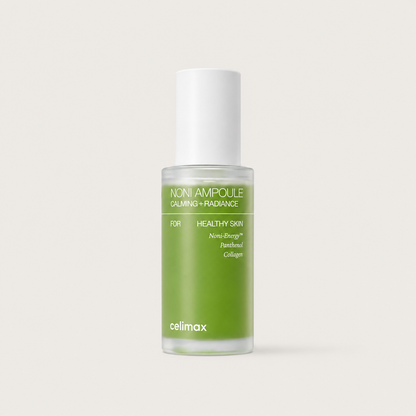 Close-up of Celimax The Real Noni Energy Ampoule fluid serum texture