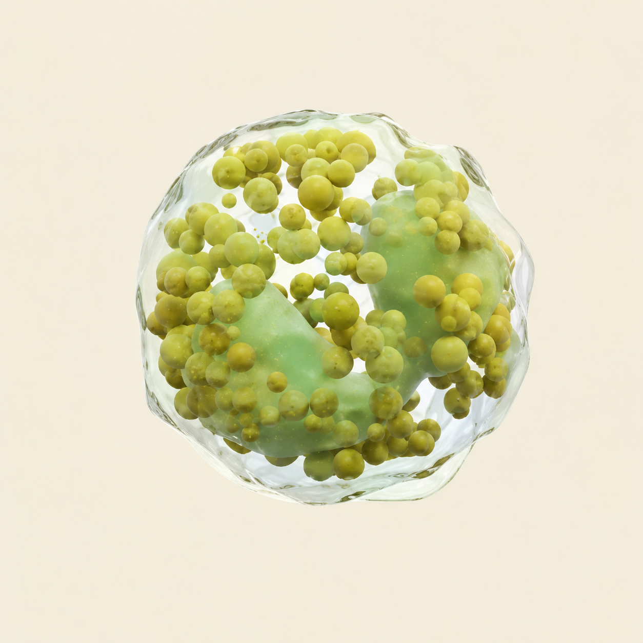 Green encapsulated active complex representing retinal and Matrixyl peptides