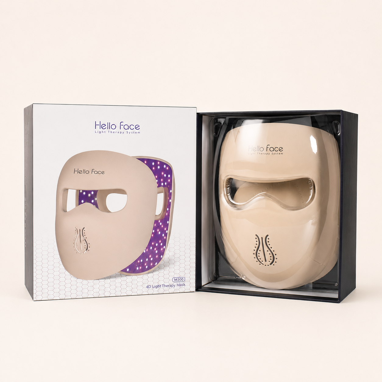 Hello Face M300 LED face mask in original retail packaging