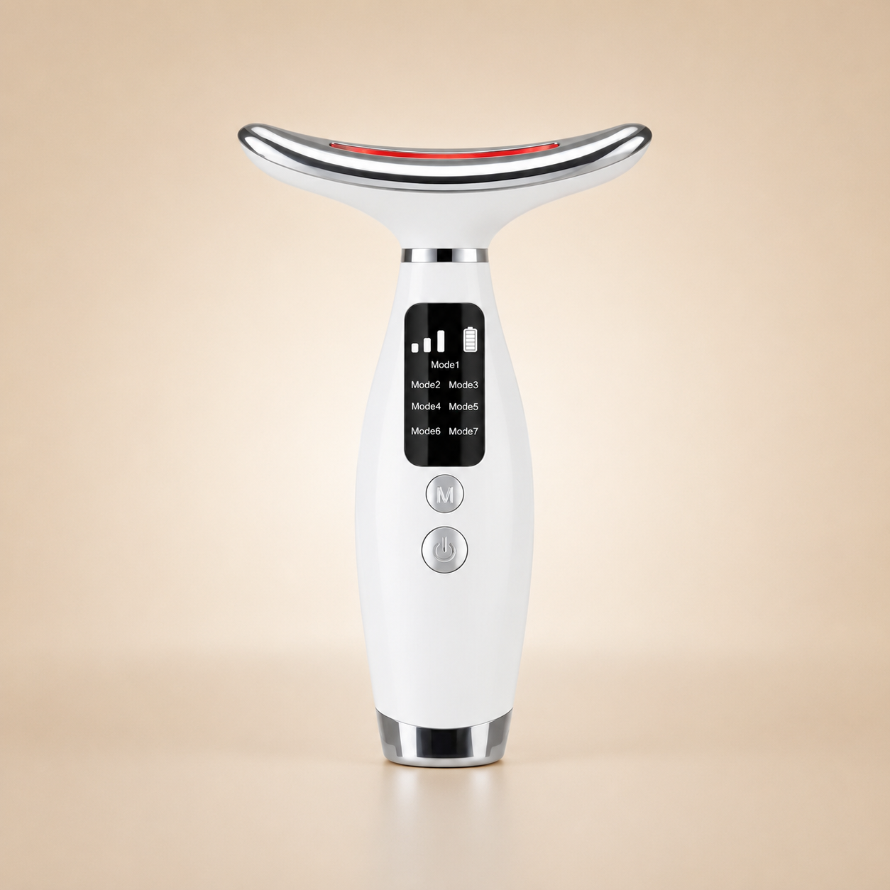 Premium 7-color LED neck and face rejuvenation device for at-home skincare ritual.