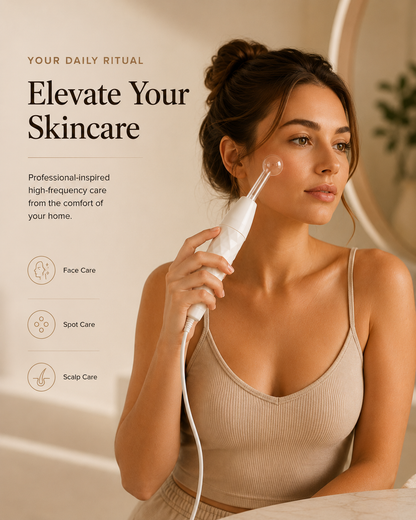 High-frequency facial wand anti-aging and skin wellness device for US and Canadian market