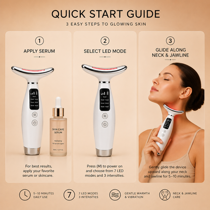Detailed view of the premium ergonomic design and high-quality materials of the LED rejuvenation device.