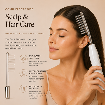 Professional high-frequency facial wand handle — portable minimalist skincare device