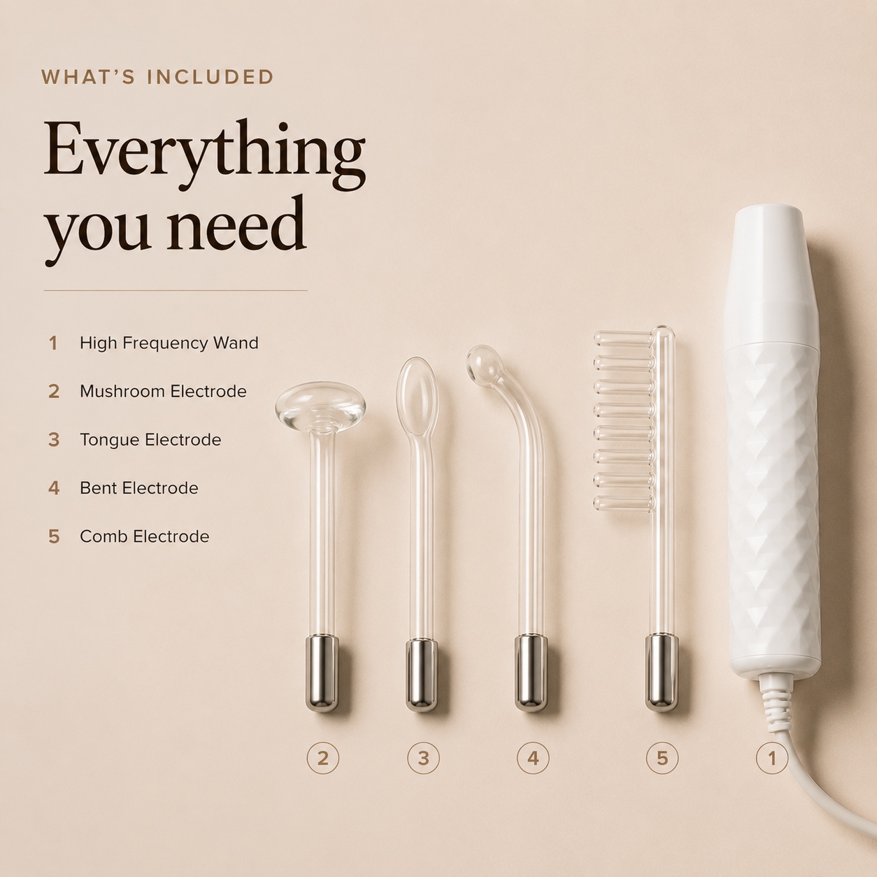 High-frequency wand skincare ritual on clean skin before serum application