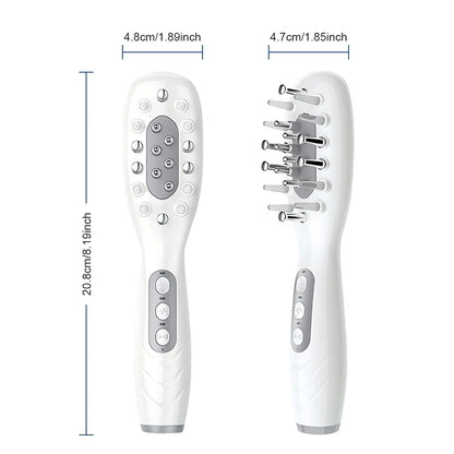 Scalp comb dimensions: 20.8 cm long, 4.8 cm wide and 4.7 cm deep