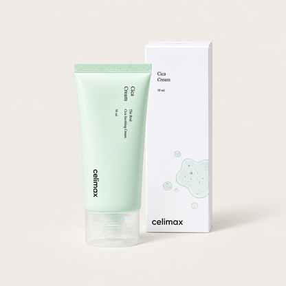 Celimax The Real Cica Soothing Cream 50 ml mint tube and carton