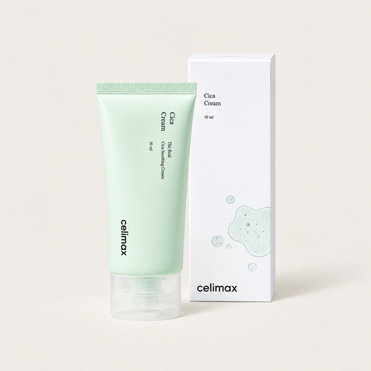 Celimax The Real Cica Soothing Cream 50 ml mint tube and carton