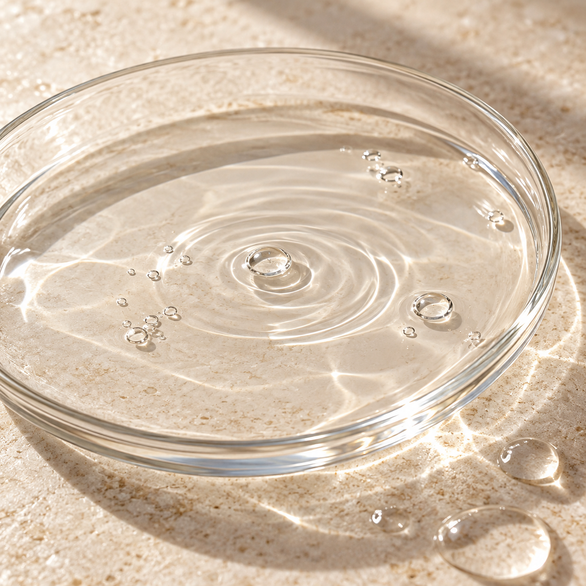 Illustrative clear watery essence texture