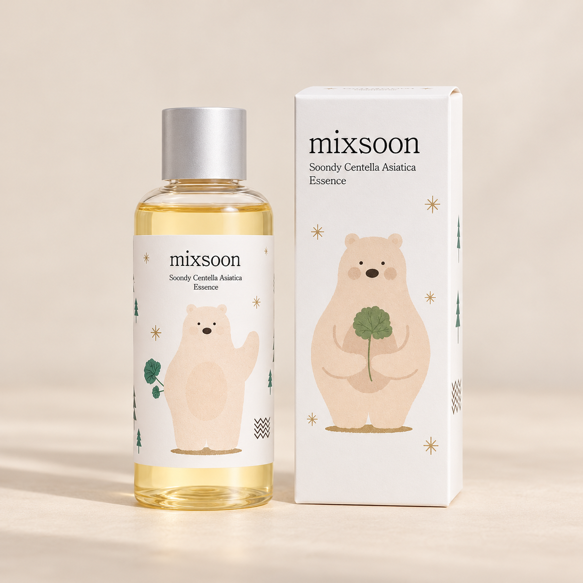 Mixsoon Soondy Centella Essence bottle and white carton