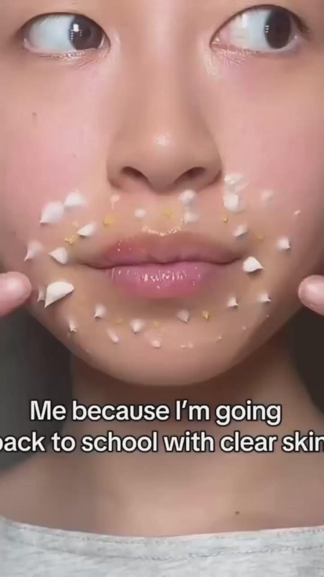 Vertical video of a model applying Celimax Dark Spot Cream and Retinal Booster during a skincare routine