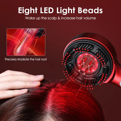 Supplier illustration of eight LED emitters on the S18 scalp brush head